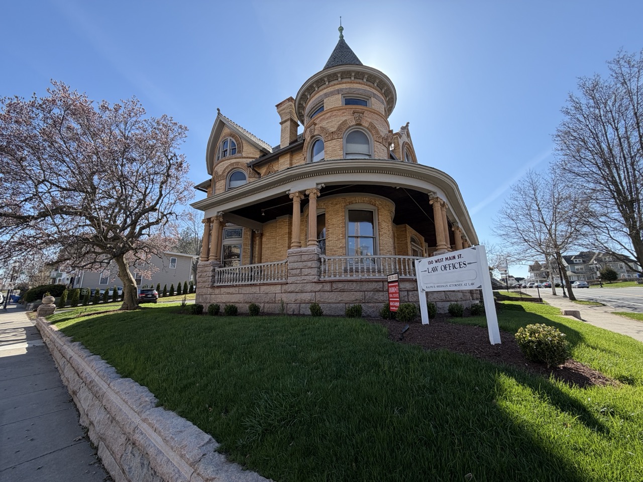The Cadwell House turret and wraparound porch, 130 West Main Street, New Britain, CT
